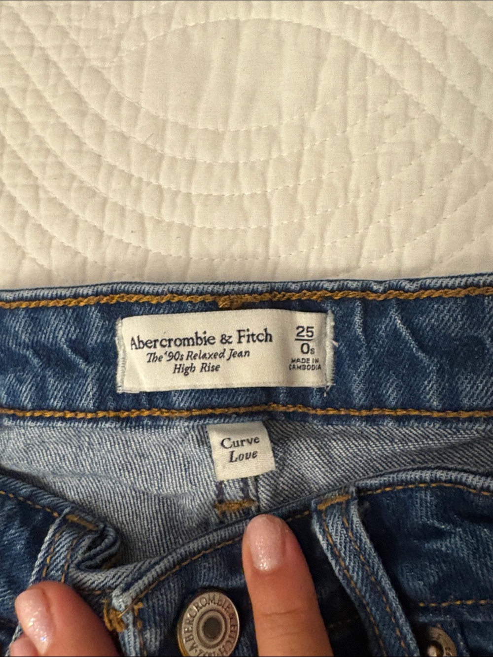 Abercrombie & Fitch High-Rise Relaxed Jeans - Light Blue Denim